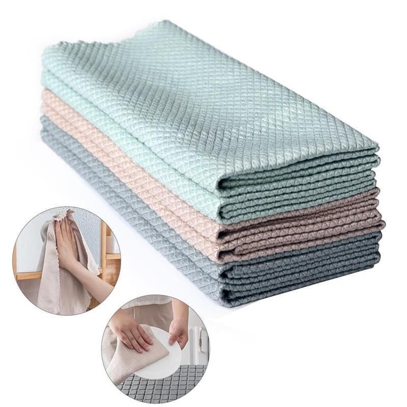 Pano Absorvente Grande Tipo Escama de Peixe para Limpeza de Vidros, Limpeza Especial Sem Deixar Manchas