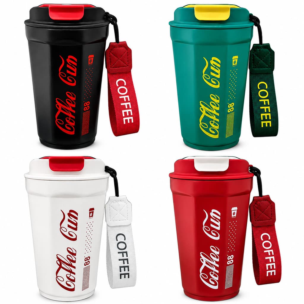 Copo Termico Premium Caneca Tampa Rosqueada Café Chá Antivazamento Vacuum 380ml