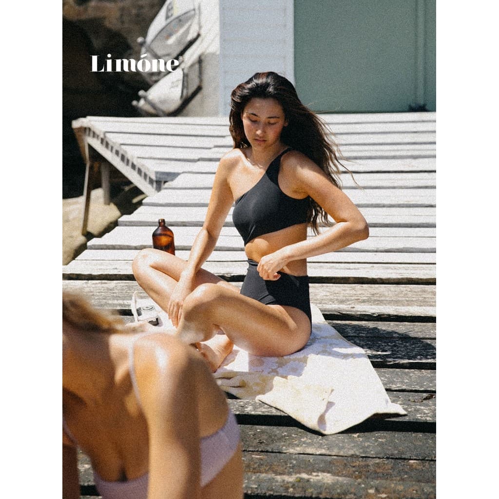 Limone maiô de uma peça feminino assimétrico de um ombro cintura mais magro olhar senhoras férias à beira-mar maiô nicho