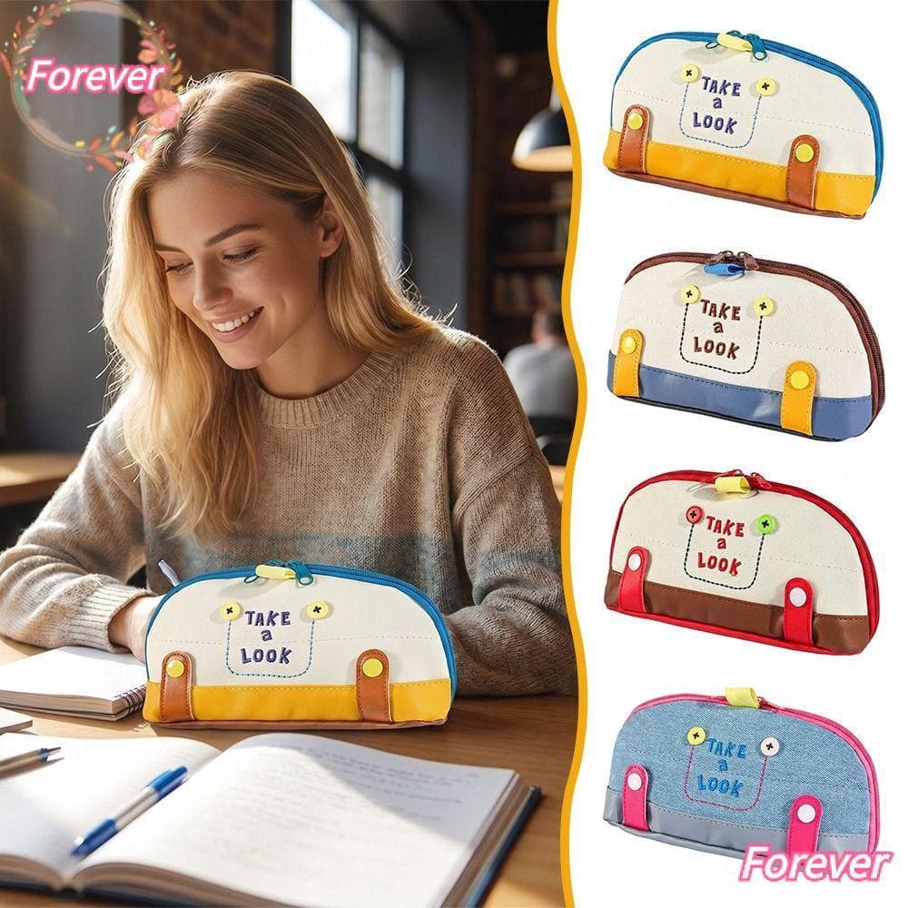 Bolsa De Lápis EQUIP , Portátil De Grande Capacidade , Papelaria Com Bloqueio De Cores Para Estudantes