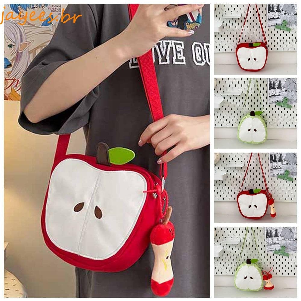 JAYEES Bolsa Crossbody Em Formato De Frutas , De Mensagem Harajuku Ombro Engraçada , Pacote Casual Para Celular