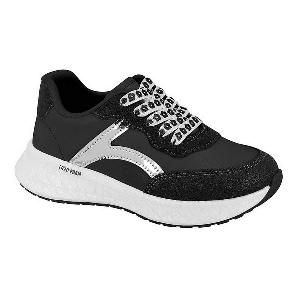 Tenis Infantil Molekinha Casual Flores Metalizado  2580.109
