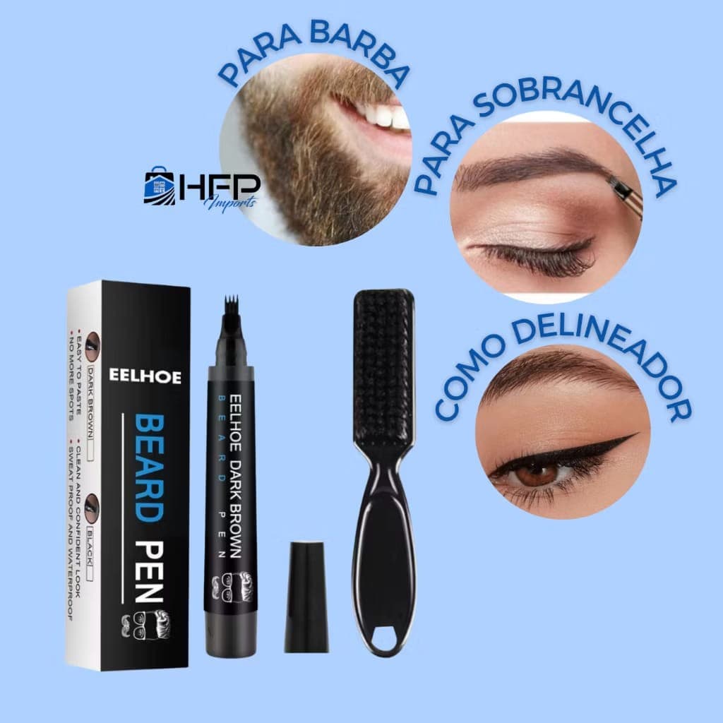 Kit de caneta de enchimento para barba à prova d'água/Reparação da forma da barba masculina