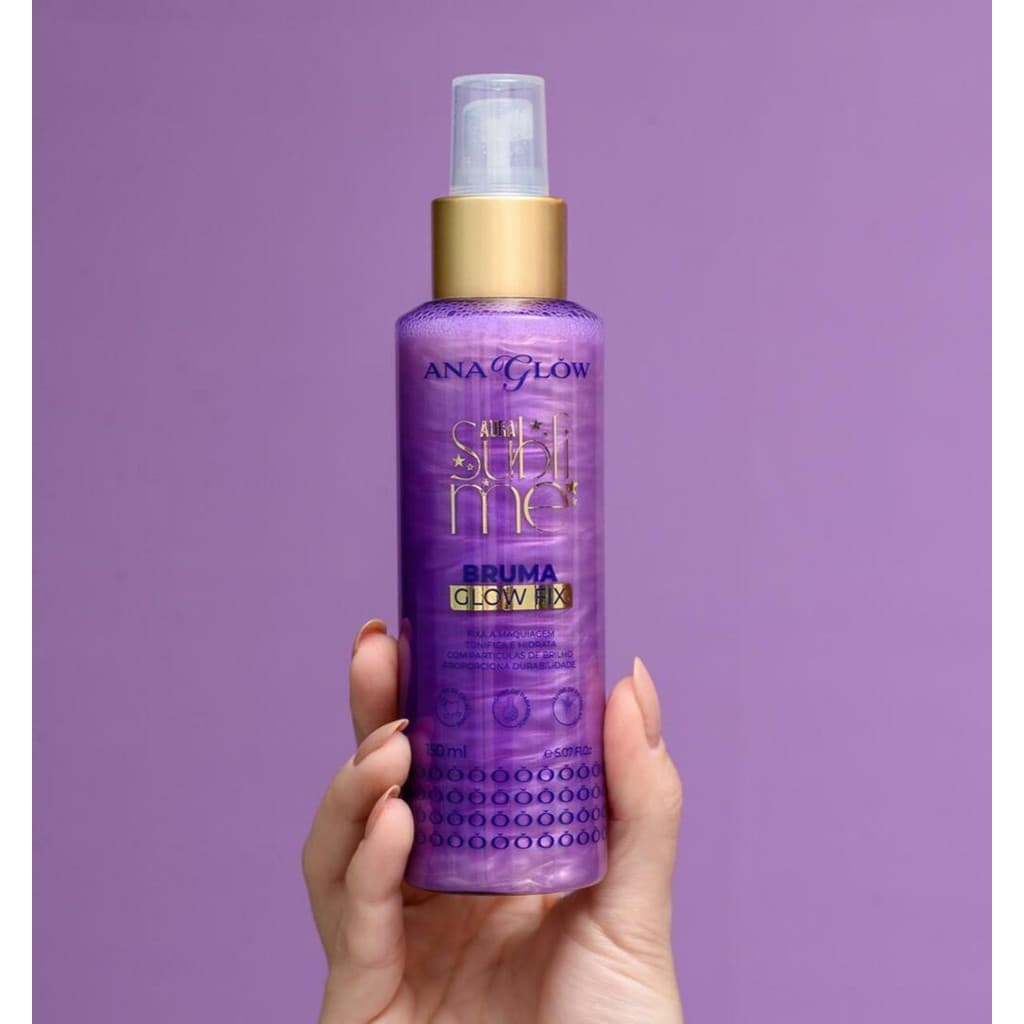 Bruma Fixadora Facial Ana Glow Efeito Iluminado, Hidratação e Longa Duração 150ml