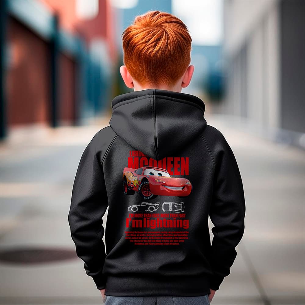 Blusa Moletom Infantil Lightning McQueen Cars Carros
