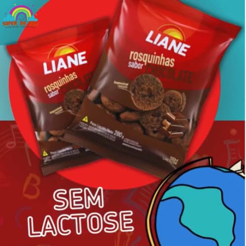 Rosquinha de Chocolate Liane Zero Lactose 280g | Zero Leite | Vegano