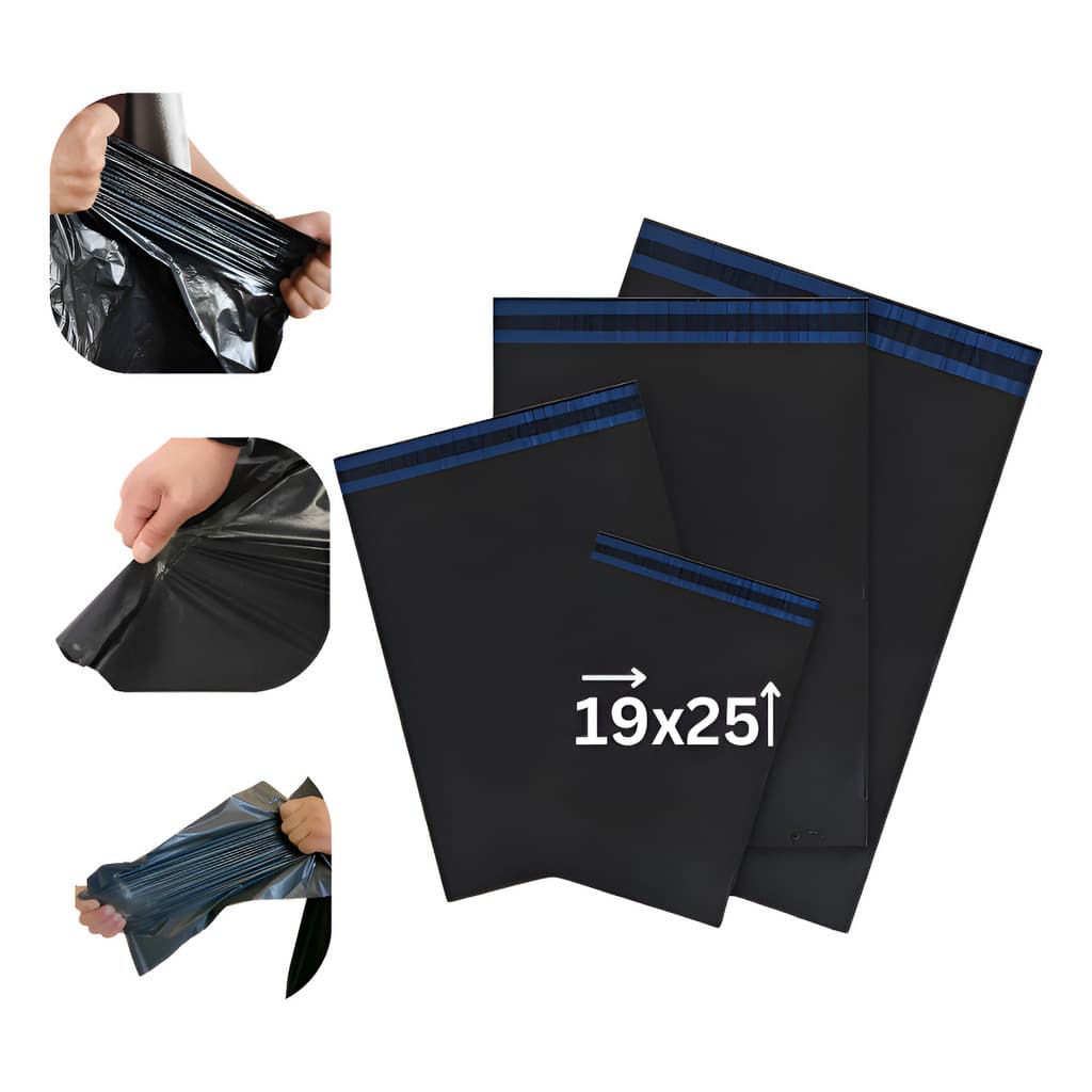 Envelope Segurança 19x25  250 Unidades Embalagem De Envio Preto