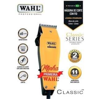 Máquina De Cortar Cabelo Wahl Classic Profissional 110v 2 Anos de Garantia Com Selo do Inmetro