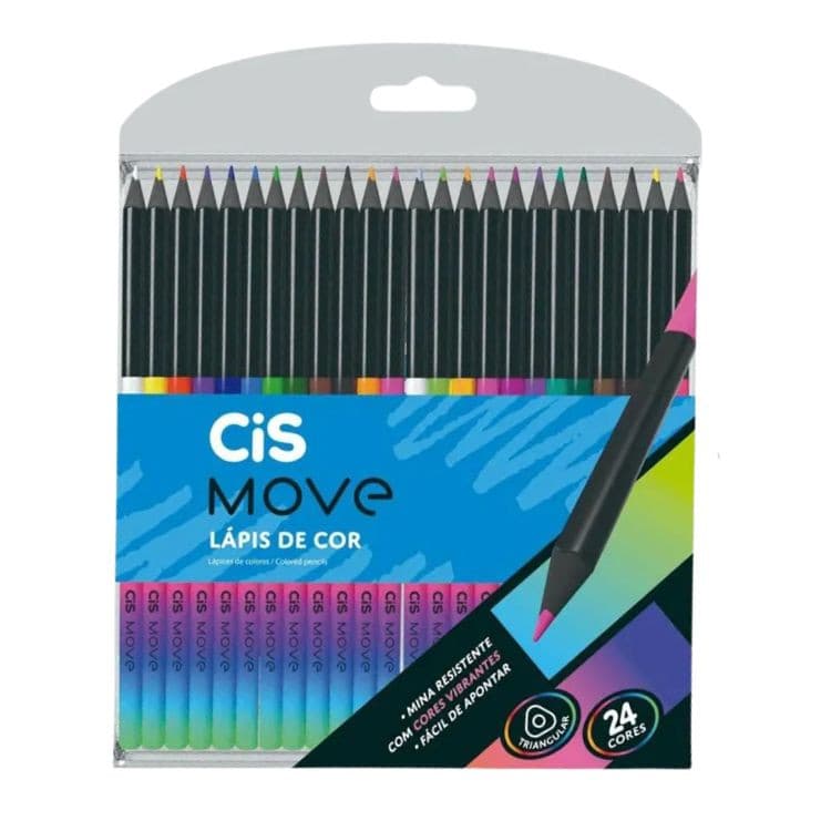 Lapis de Cor Cis Move 24 Cores - Unidade Cores
