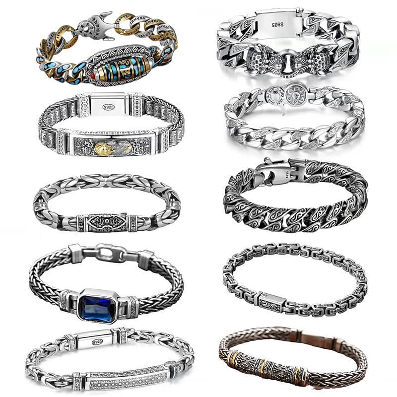 Pulseira Masculina Nova Cuba Estilo Vintage Presente de Aniversário Feita à Mão Luxo Tangla Mapadre Joias Masculinas