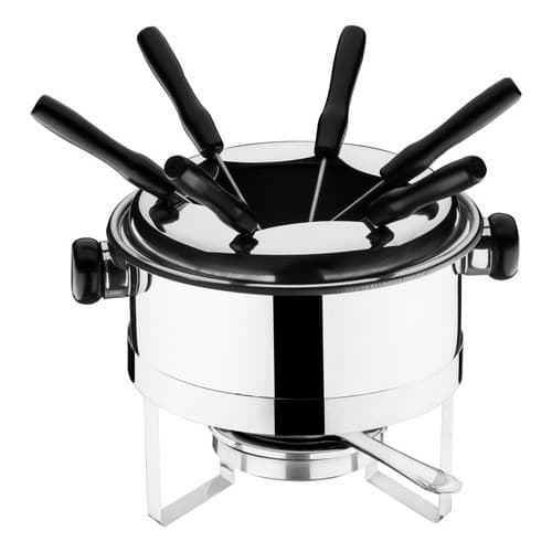 Conjunto Jogo Aparelho Fondue Inox Panela Indução 10 Peças