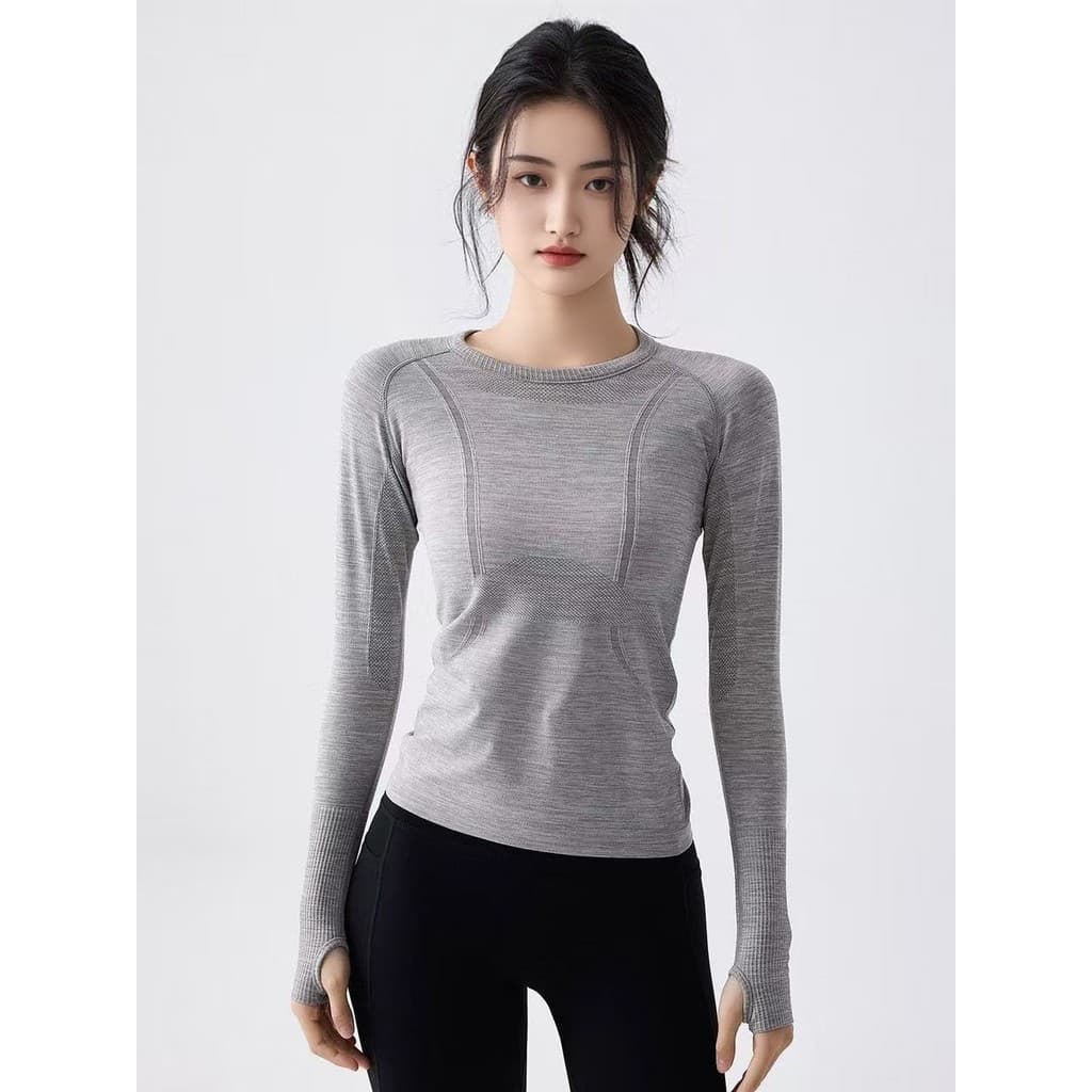 Yoga esportes topo feminino outono inverno fino-ajuste correndo montanhismo apertado roupas de secagem rápida Pilates ro