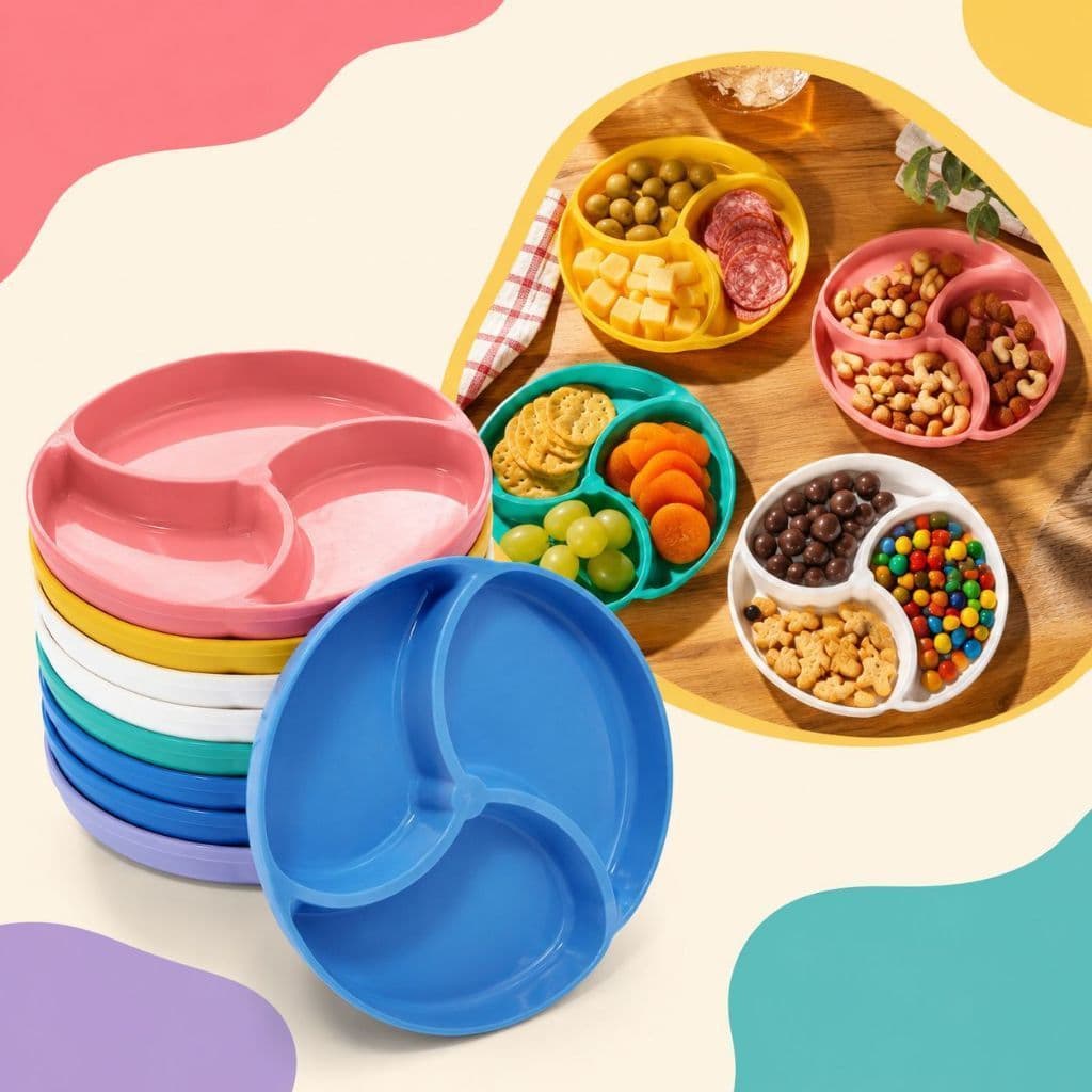 Kit 10 Mini Petisqueiras Aperitivo Pestisco 3 Divisórias