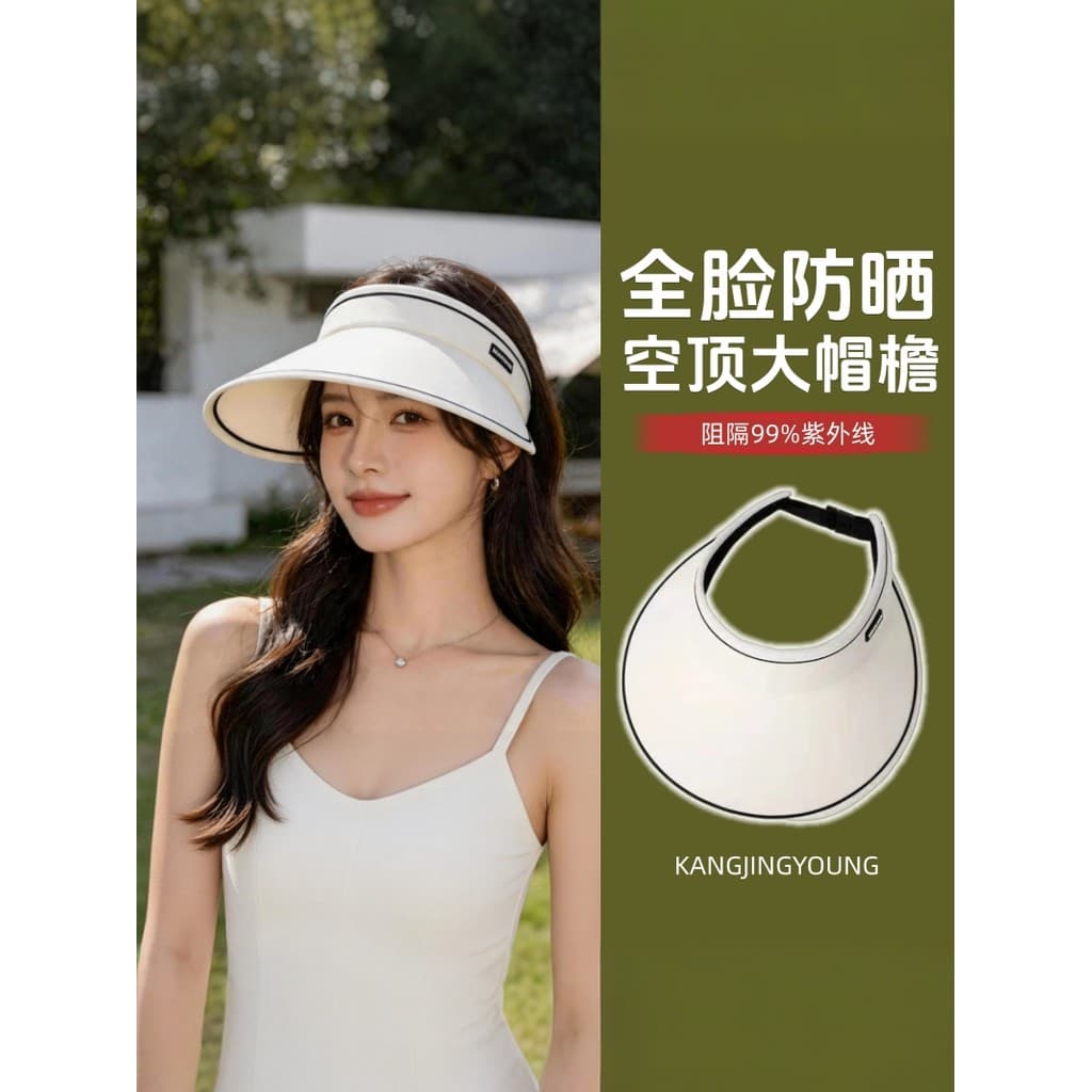 Versão coreana Topless Anti-ultravioleta pára-sol UV chapéu de sol vazio chapéu superior feminino verão ciclismo ao ar l