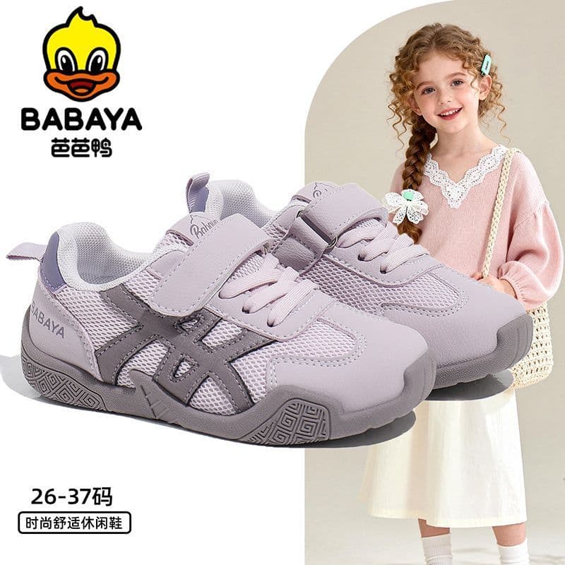 Baba pato sapatos infantis respiráveis tênis casuais de sola fina malha meninas sapatos 2026 primavera novo estilo menin
