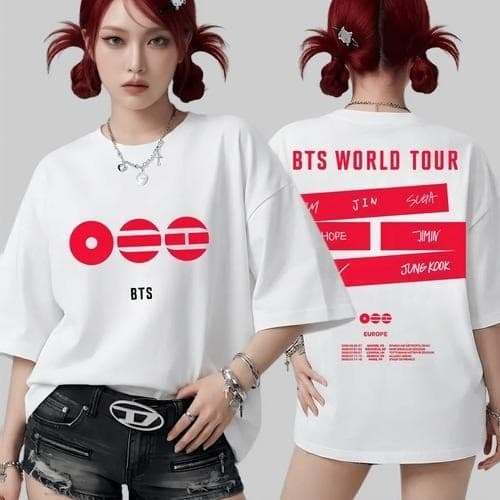 Camiseta Feminina Masculina Unissex Bts Arirang Álbum World Tour 2026 Kpop Membros Army Show Lançamento