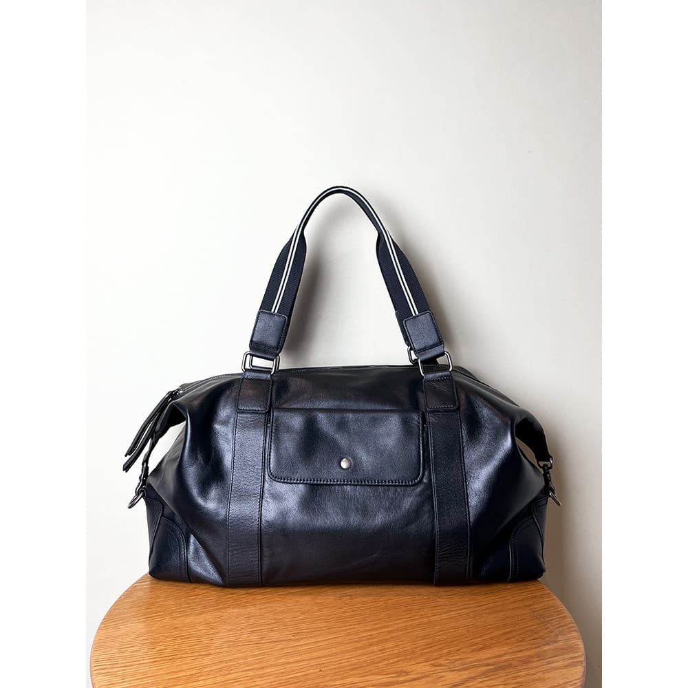 Bolsa masculina de couro genuíno de alta qualidade, bolsa grande de grande capacidade, primeira camada, bolsa de ombro B