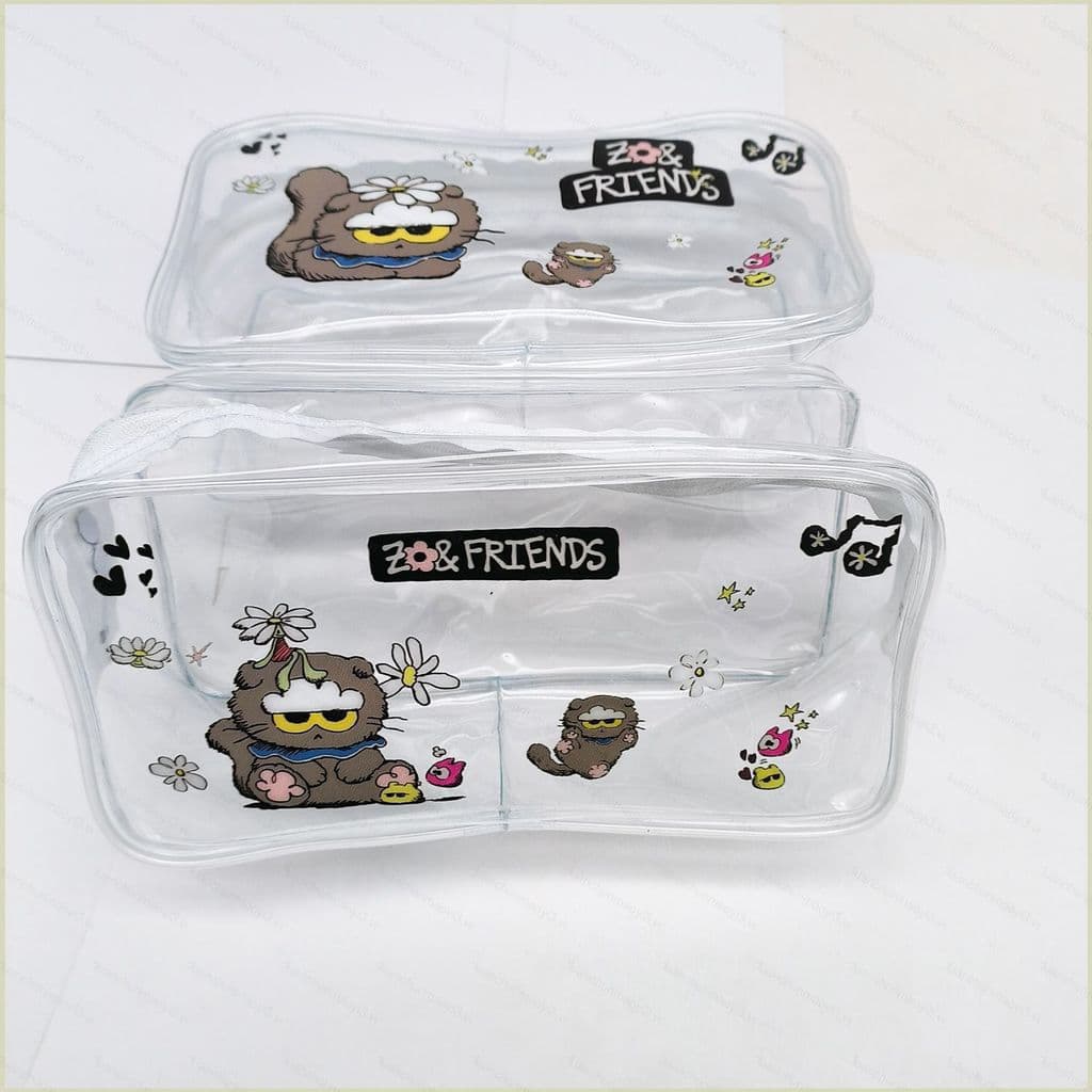 DC3 G-DRAGON Estojo Para Lápis ZO & FRIENDS Bolsa Caneta De Grande Capacidade De Maquiagem Transparente De Desenho