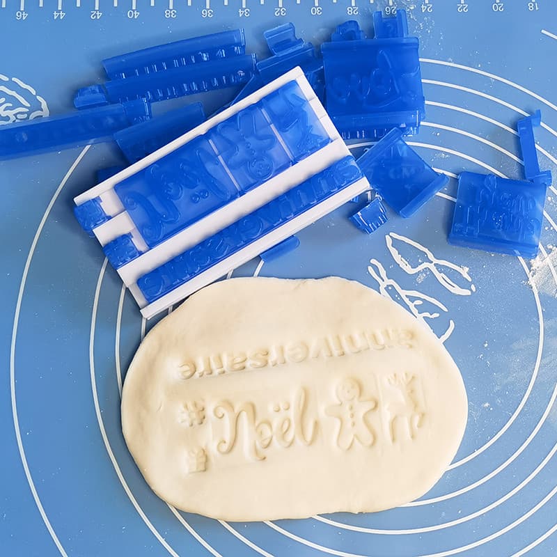 Plástico destacável Mini carta biscoito molde conjunto ferramenta de decoração do bolo Chocolate doces cozimento