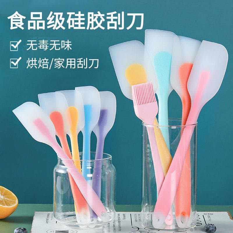 Raspador de pastelaria ocidental raspador macio cozimento panqueca borracha cozimento raspador pá Silicone parto massa d
