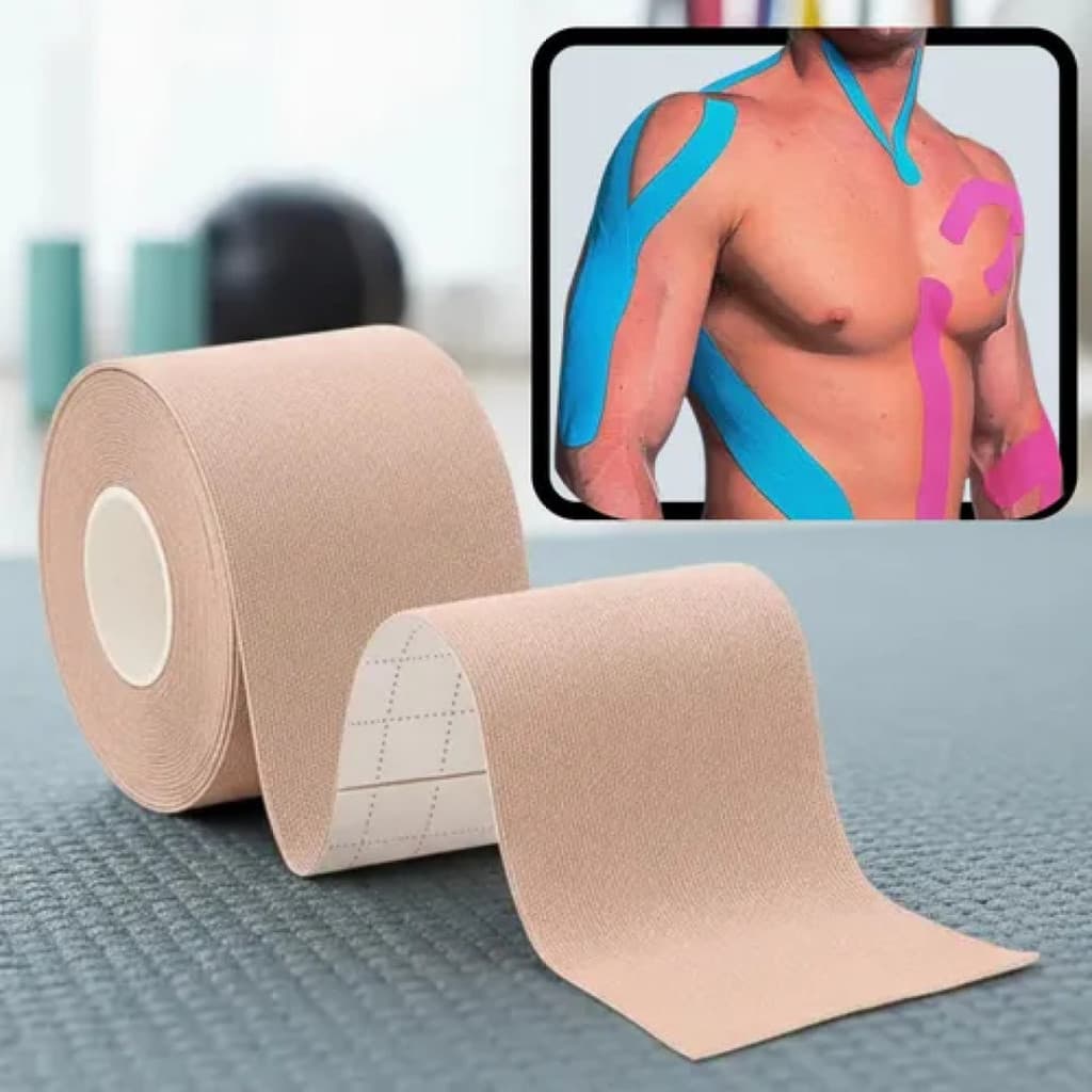 Bandagem Kinesio Tapping Elástica Super Aderência Muscular