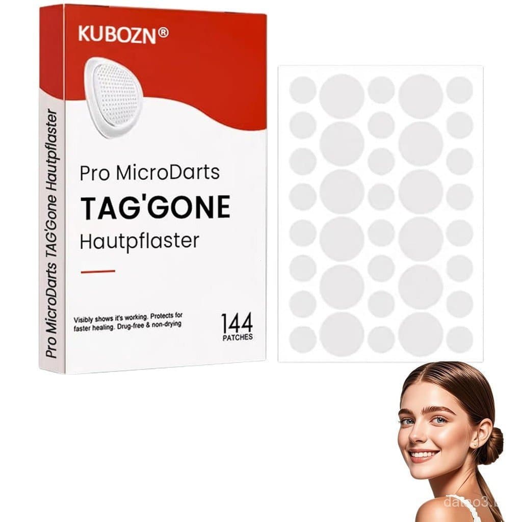 Patches para a pele KUBOZN Pro MicroDarts TAGGone, patches naturais nano para acne, patches de dermoabrasão microcristal