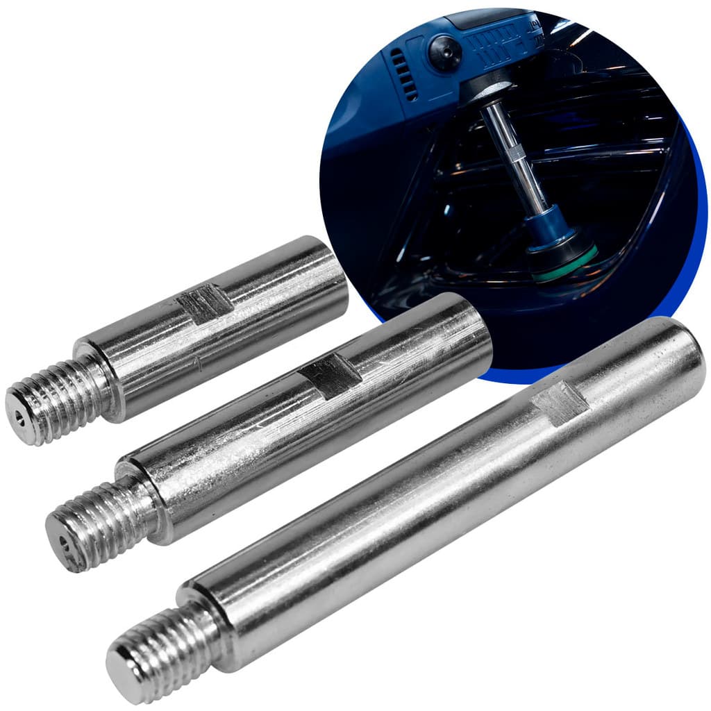 Extensor Politriz Rotativa Jogo 3 Peças Polimento Automotivo Profissional Premium