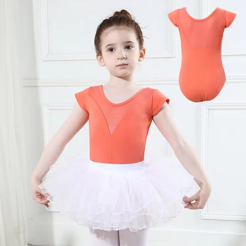 Roupas de dança infantil gaze verão manga curta Pettiskirt terno meninas dança Ballet saia roupas de prática de dança ch