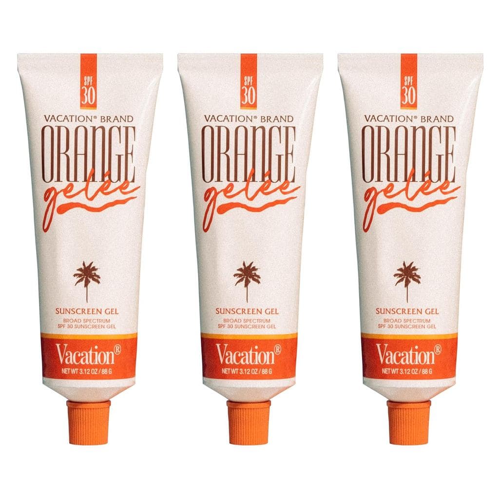 Vacation Orange Gelée SPF 30 em gel e com chaveiro, protetor solar hidratante em, sem óleo mineral, à prova d