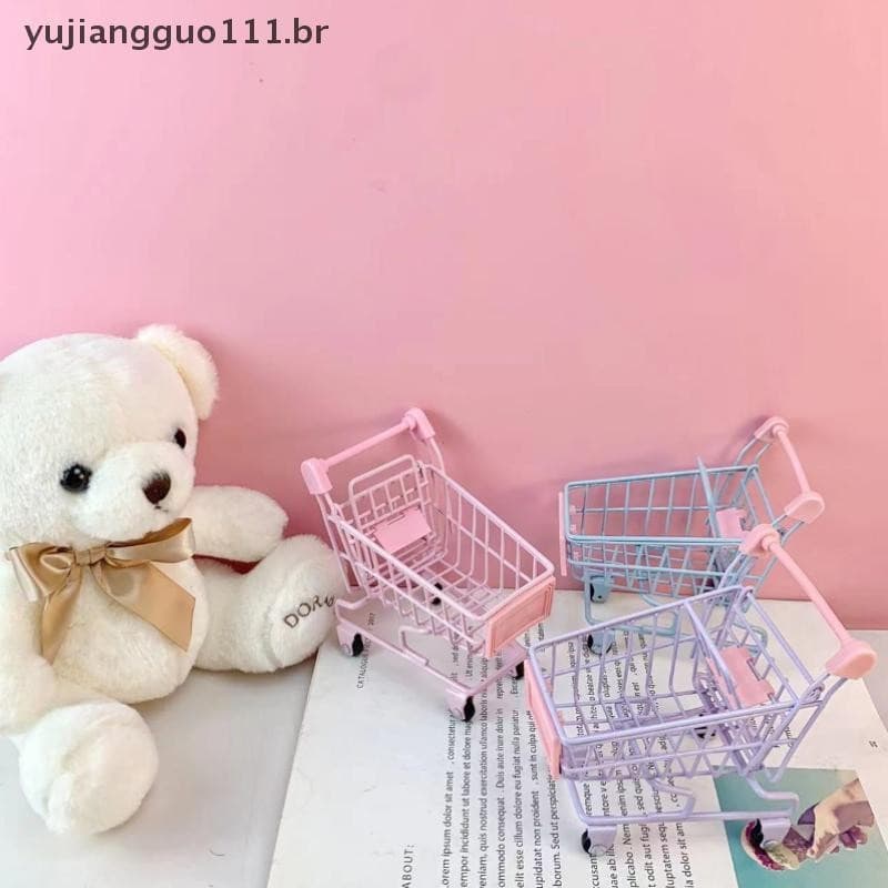 # Novo Colorido Engraçado Mini Supermercado Carrinho De Compras Foto Adereços Animal De Estimação Pássaro Papagaio Hamst