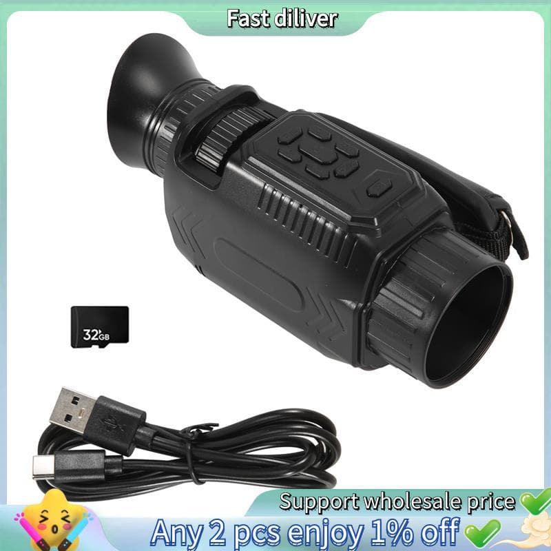 Lente Macro Infravermelha De 68MP 4K WIFI Night Vision Monocular , Zoom Digital 28X Com Cartão De Memória 32G Integrado