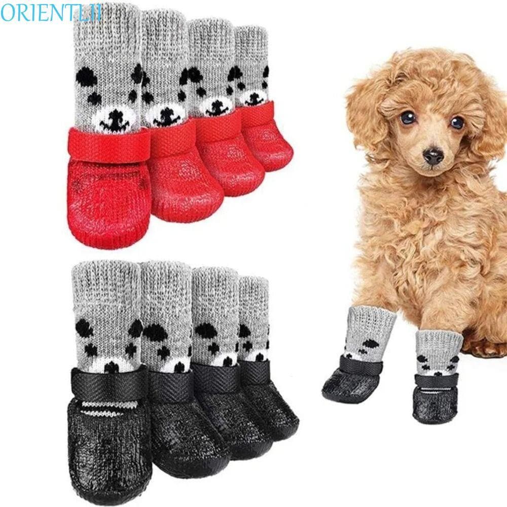 ORIENTLII Meias De Borracha Para Cães E Gatos , Botas Impermeáveis Antiderrapantes Animais De Estimação , De Chuva Neve