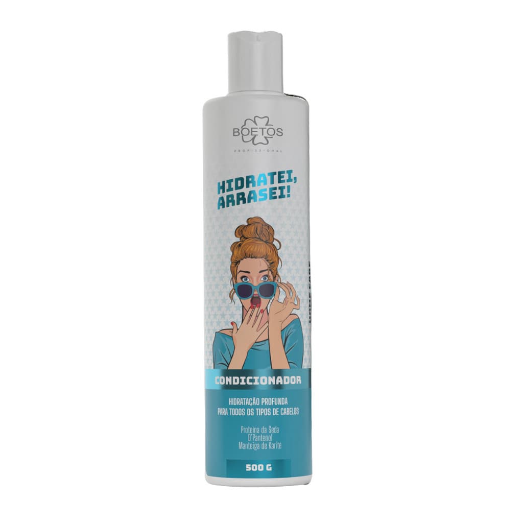 Condicionador de hidratação dpantenol proteína da seda e manteiga de karité "Hidratei, Arrasei!" Home Care 500ml