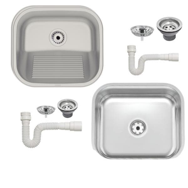 Tanque Inox Compact 40x35  e Cuba Basic 40x34x14 Tramontina