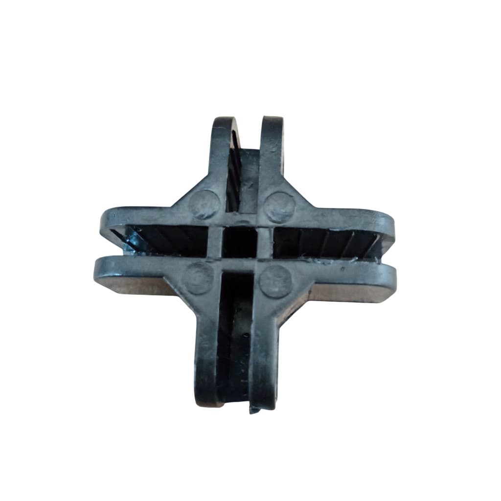 Kit 10 Conectivos N06 para Vidro 4mm Tela Aramada Preto