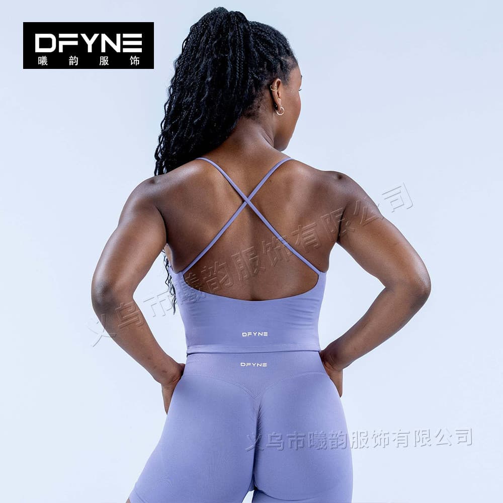 fosco lindo sutiã traseiro fino ombro costas colete cruzado terno esportivo Fitness corrida Yoga estilingue