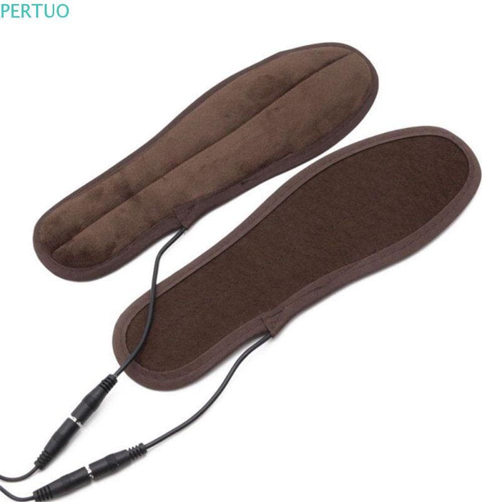 PERTUO Palmilhas De Sapato Aquecidas USB Elétricas Carregadas Inserções De Inverno Térmicas Quentes Ao Ar Livre Pés Mais