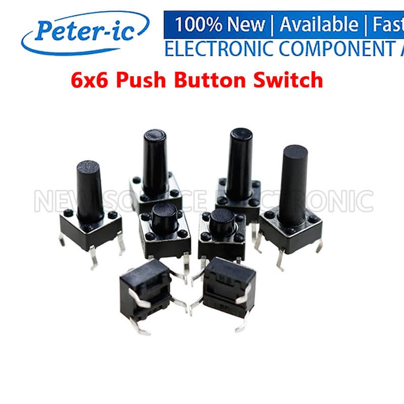 (20 Peças) Interruptor De Botão 6x6 DIP 6X6X4.3 Toque De Luz 6 * 4.3/5/6/7/8/9/10/11/12/13