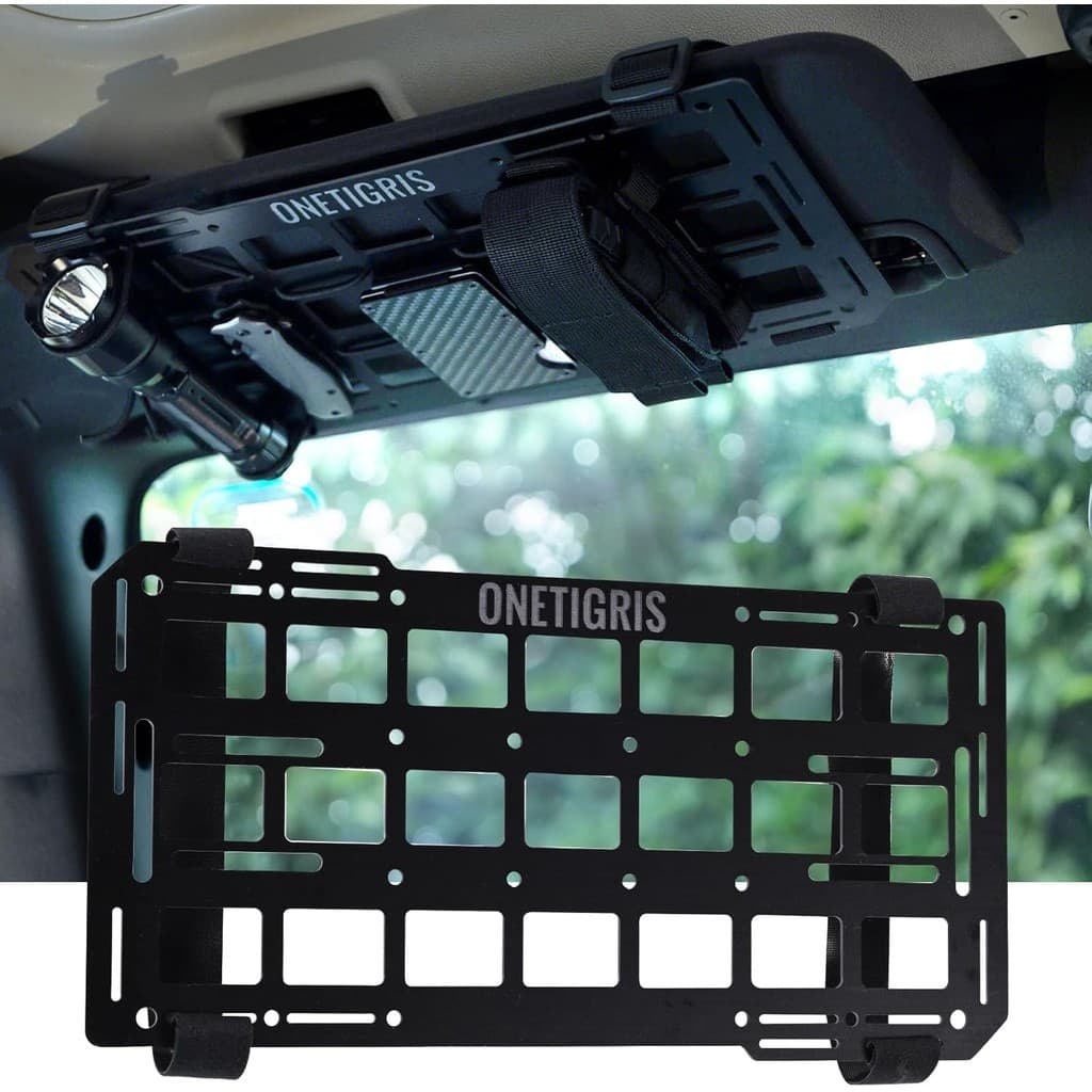 Organizador De Viseira OneTigris MOLLE , Painel Rígido De Fibra De Vidro , Tático Versátil Para Solar De Carro , Suporte