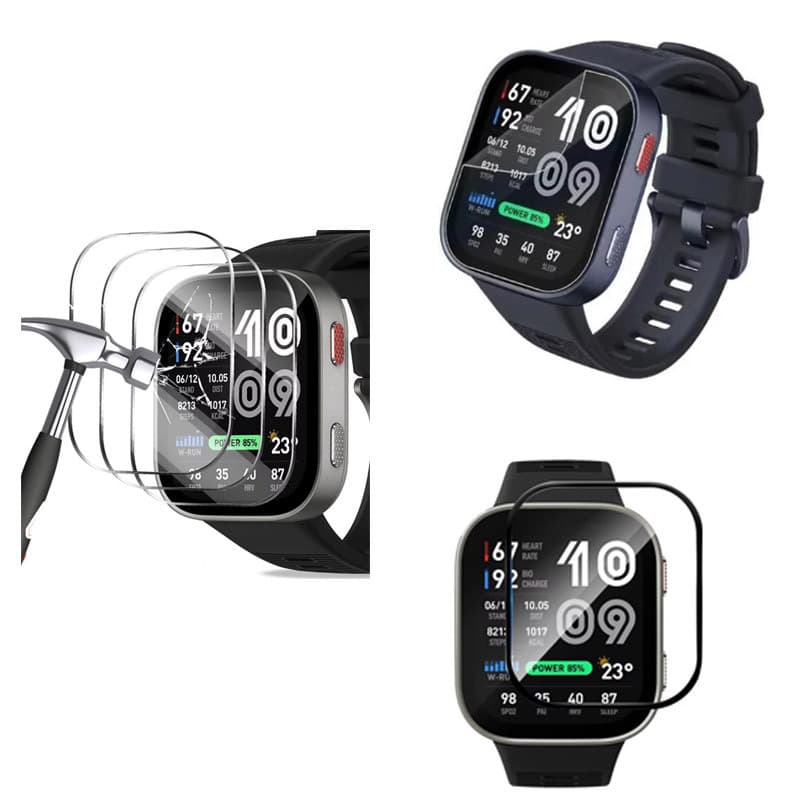 Para Huami Amazfit Bip Max 3D Filme Protetor De Tela Vidro Temperado Cobertura Completa Ultra HD Película Protetora