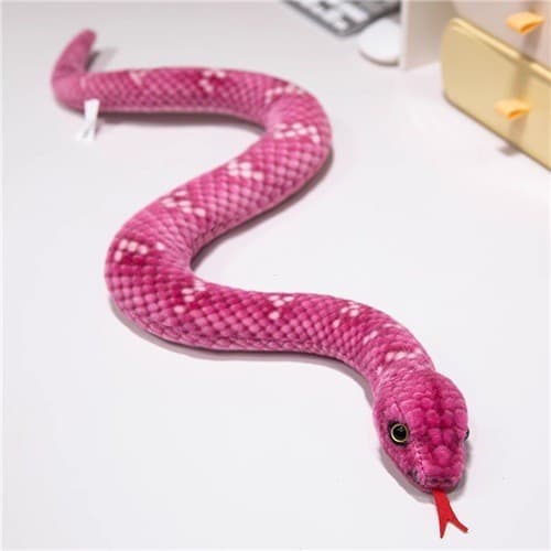 Impressão tingimento cobra curvada curvada S python flor manchas grande python água engraçado crianças brinquedo de pelú
