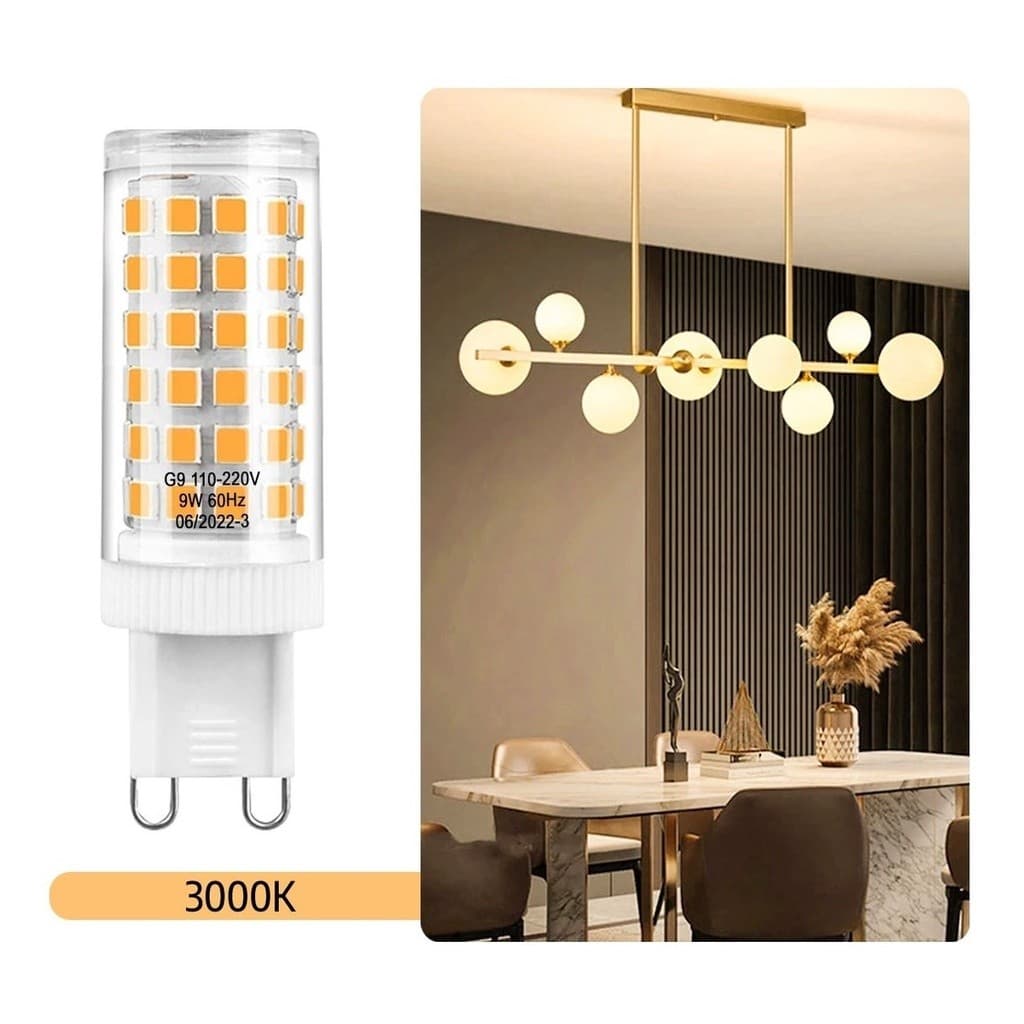 Kit 10 Lâmpada Led 7w/9w G9 Halopin  Lustre Arandelas Bivolt Branco Frio Quente