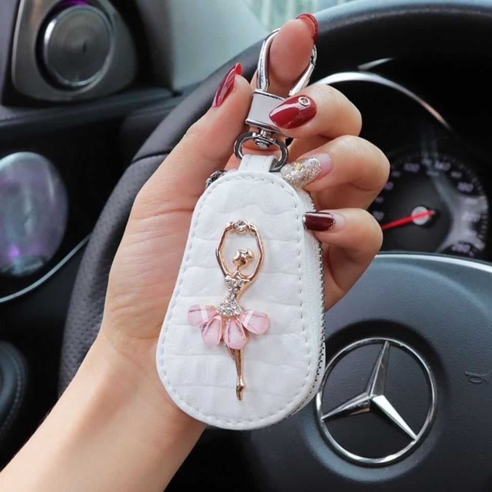 Caso chave do carro feminino criativo bonito chaveiro do carro caso protetor decoração Universal chave do carro caso pro