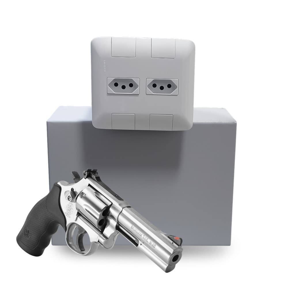 Cofre Tipo Tomada Camuflado p/ Embutir na Parede com Fundo Falso, Ideal p/ Arma, Joias e Documentos