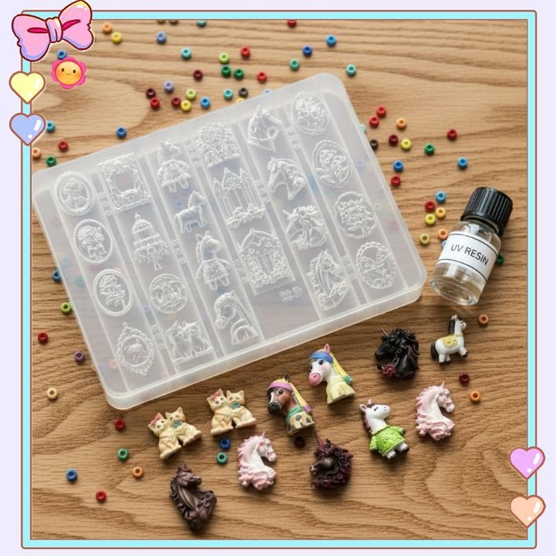 [beautifulhome] Molde De Unha De Silicone 3D Retro Cabeça De Cavalo Alívio Escultura DIY Ferramentas De Design De Unhas