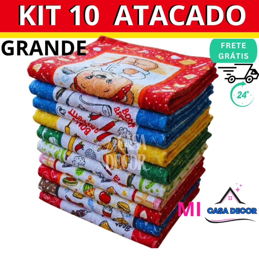 10 Panos De Prato Copa GRANDE  Premium Felpudo 40x60cm ou 35x55cm OFERTA HOJE