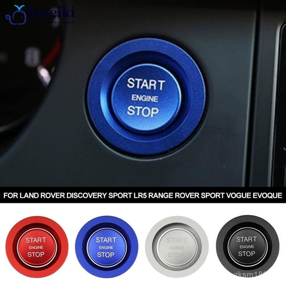 Adesivo decorativo para botão de ignição e partida/parada do motor, adequado para Land Rover Disco.
