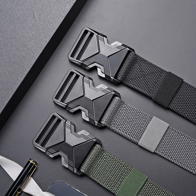 Cinto Tático Esportivo Masculino – Fibra Flexível de Alta Resistência e Fivela Externa Ajustável em PVC
