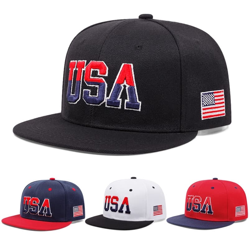 Boné De Bordado USA Para Homens De Alta Qualidade hip-hop Jovem Snapback casual De Verão Mulheres Ajustável