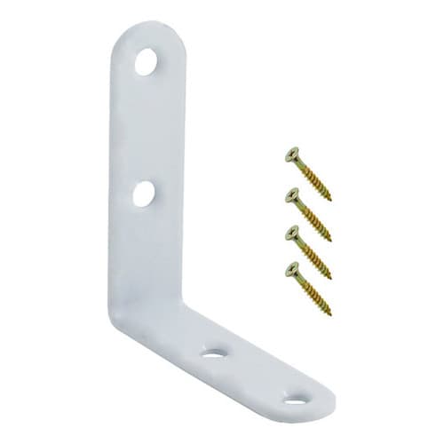 20x Cantoneira Moveis Branco Em L 2 1/2 Polegadas - 6,35cm